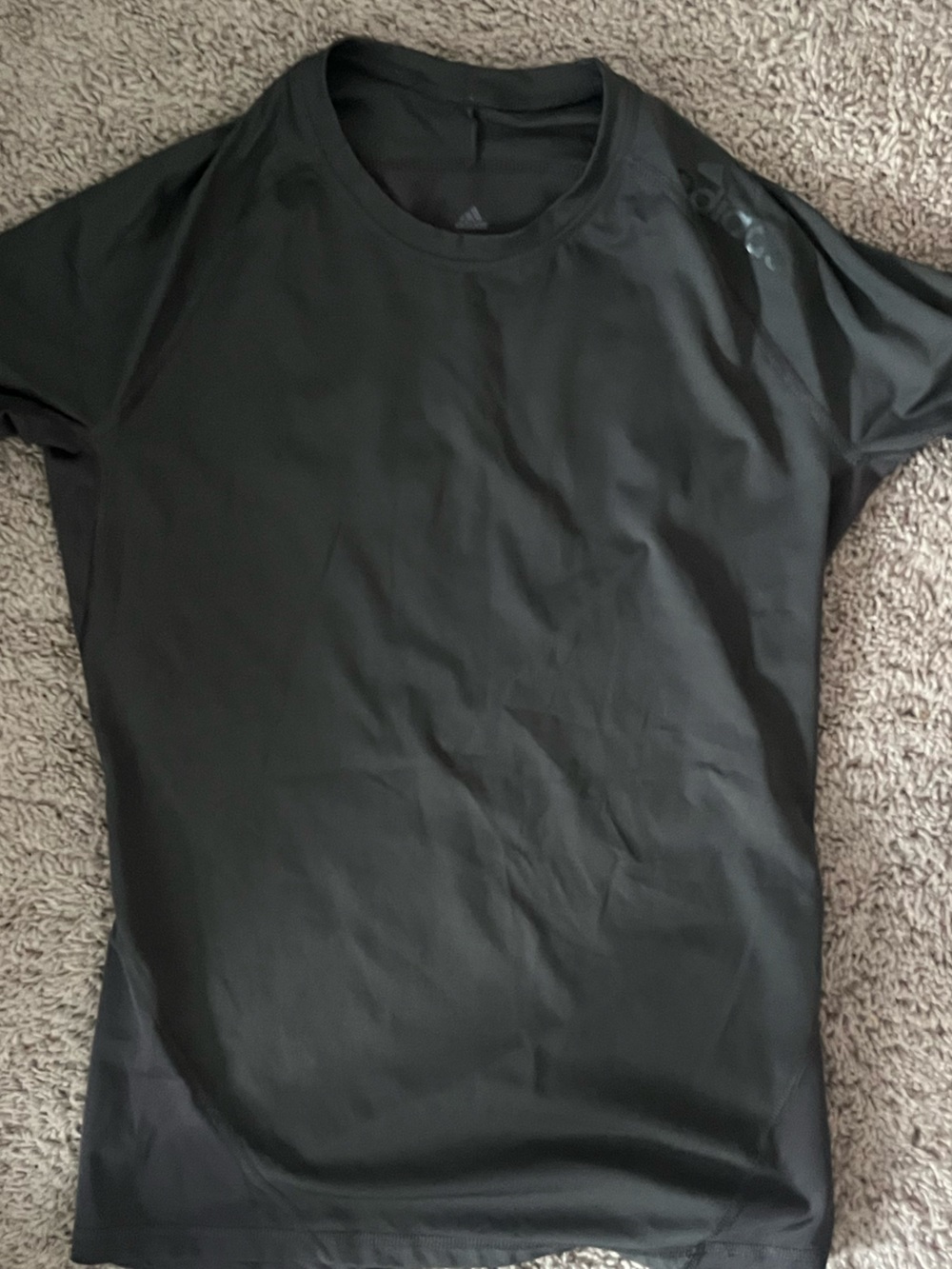 adidas Black Short Sleeve Performance Tee